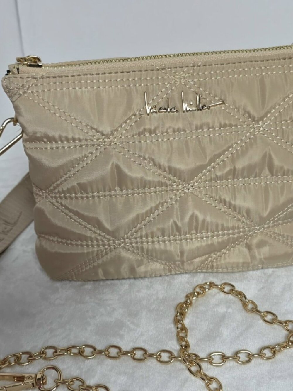 Nicole Miller Triple Compartment Crossbody Bag NewWT